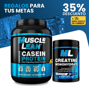 COMBO PROTEINA CASEINA + CREATINA MONOHIDRATADA ¡35% DESCUENTO! + ENVIO GRATIS