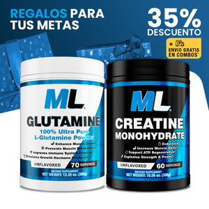 COMBO CREATINA MONOHIDRATADA + GLUTAMINA ¡35% DESCUENTO! + ENVIO GRATIS