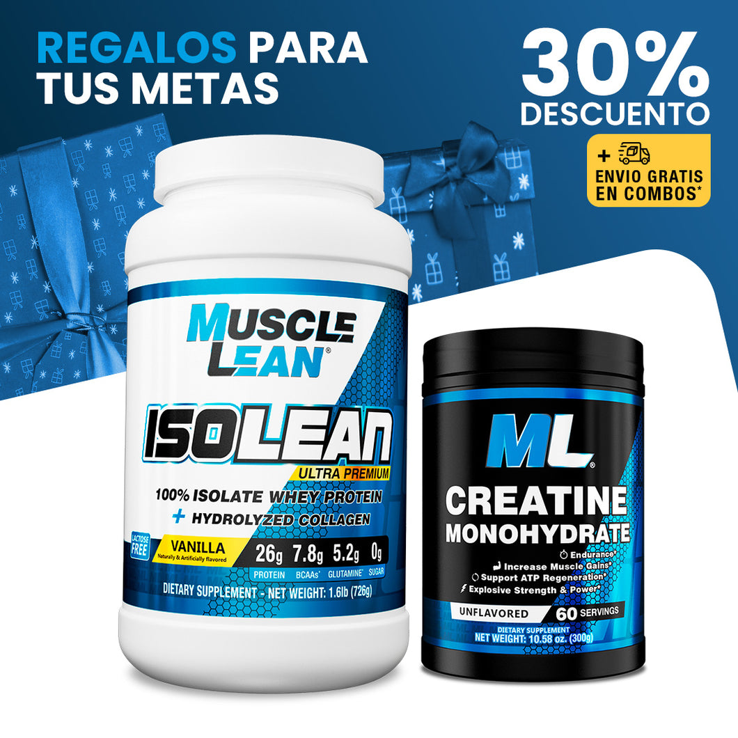 COMBO PROTEINA ISOLEAN + CREATINA ¡30% DESCUENTO! + ENVIO GRATIS