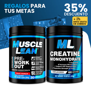 COMBO CREATINA MONOHIDRATADA + PREENTRENO ¡35% DESCUENTO! + ENVIO GRATIS