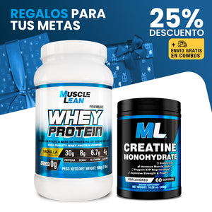 COMBO PROTEINA WHEY + CREATINA ¡25% DESCUENTO! + ENVIO GRATIS